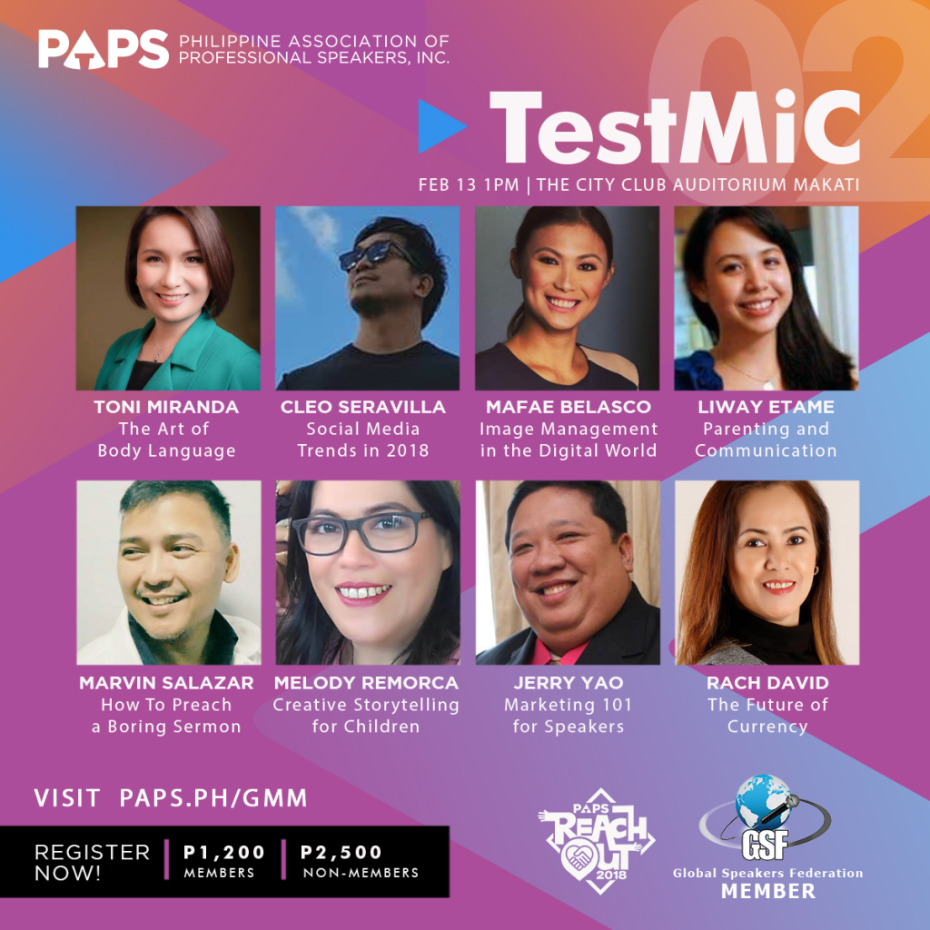 Professional Speakers Philippines TestMic 2